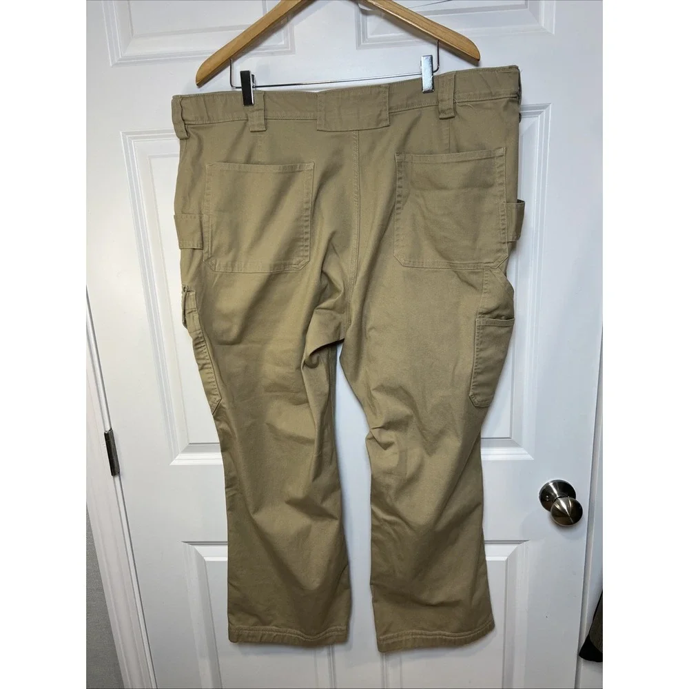 Duluth Trading Mens Pants 44x30 Tan Coolmax Flex Firehose Cargo Stretch Workwear